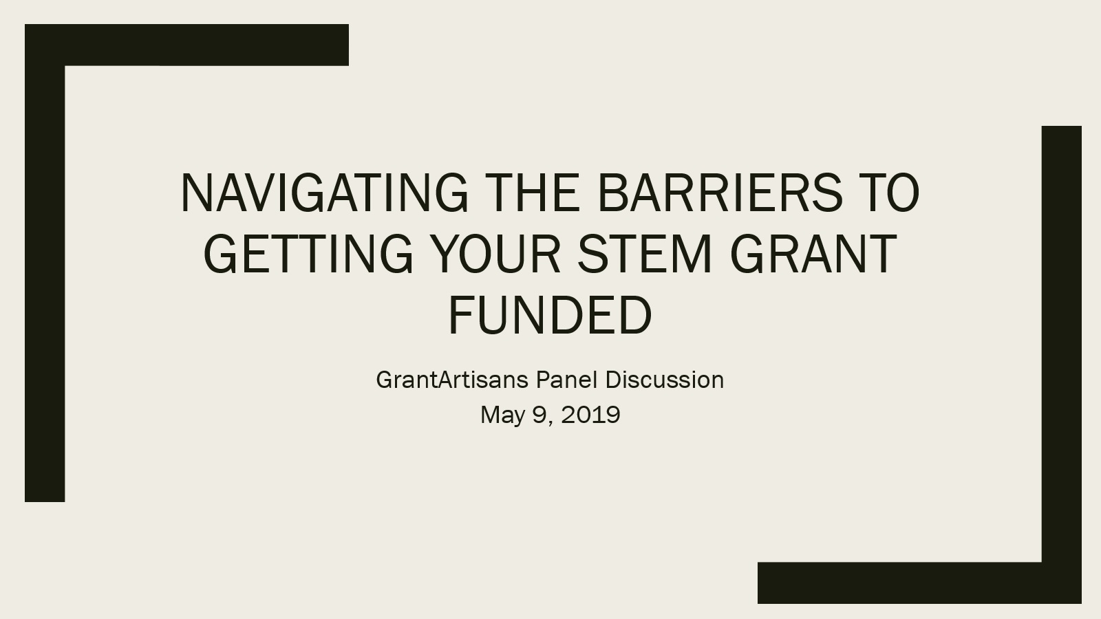 Slide of panel title