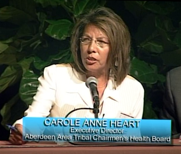 Carole Anne Heart speaking at the Annual Summer Public Health Videoconference on Minority Health in 2005