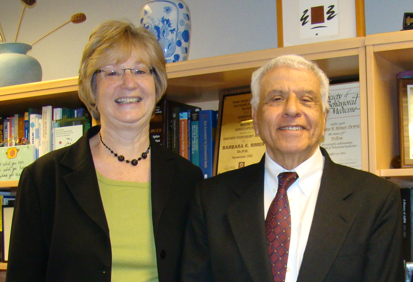 Photo of Jackie and Michel Ibrahim at remembrance for Barry Margolin
