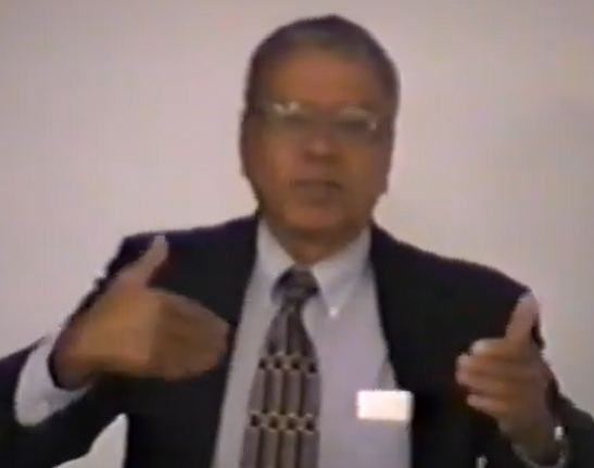 Screenshot of Michel Ibrahim speaking at the Dedication Ceremony