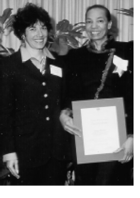 Photo of Irene Owens receiving award