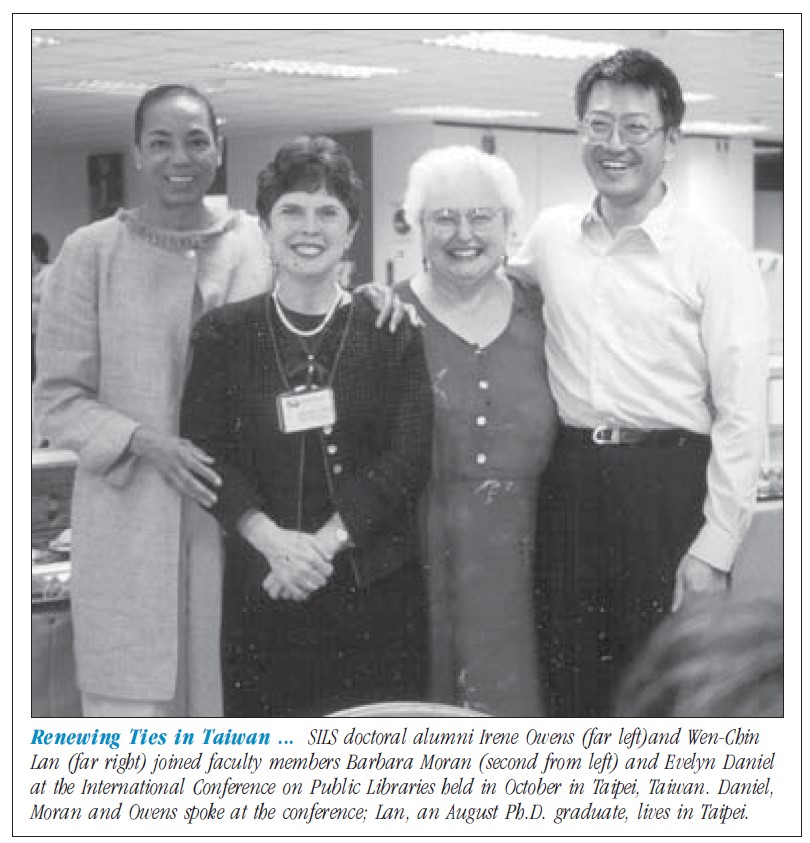 Photo of Irene Owens and Wen-Chin Lan with Barbara Moran and Evelyn Daniel